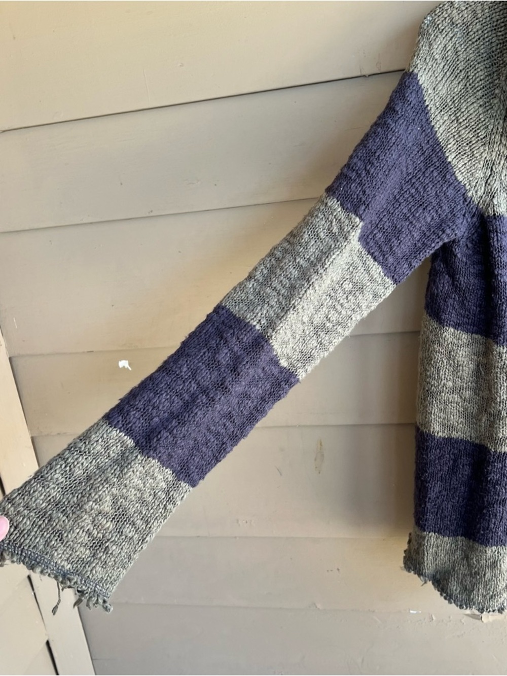 Free People Coat of Arms Bohemian-Military Vibe Knit Jacket Size L - Picture 6 of 6